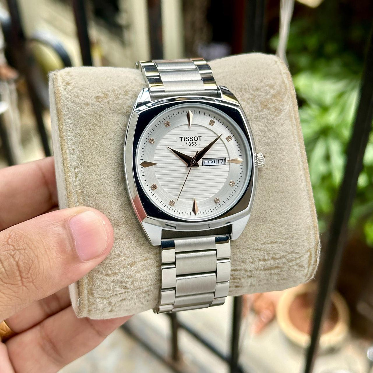 Tissot Gentleman silver dial watch exact supplied photograph