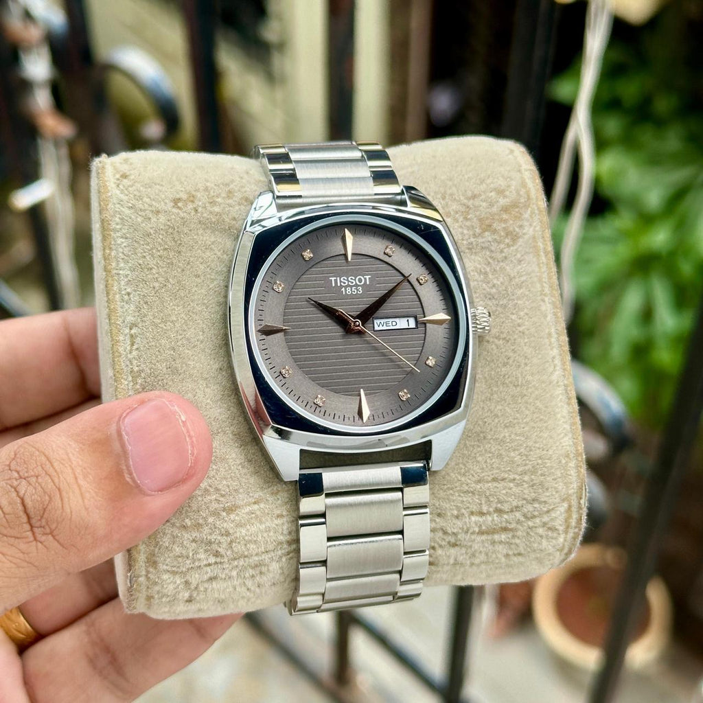 Tissot Gentleman grey dial watch exact supplied photograph