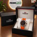 Tissot PRS 330 watch and matching OG box in PrimePicks office setting
