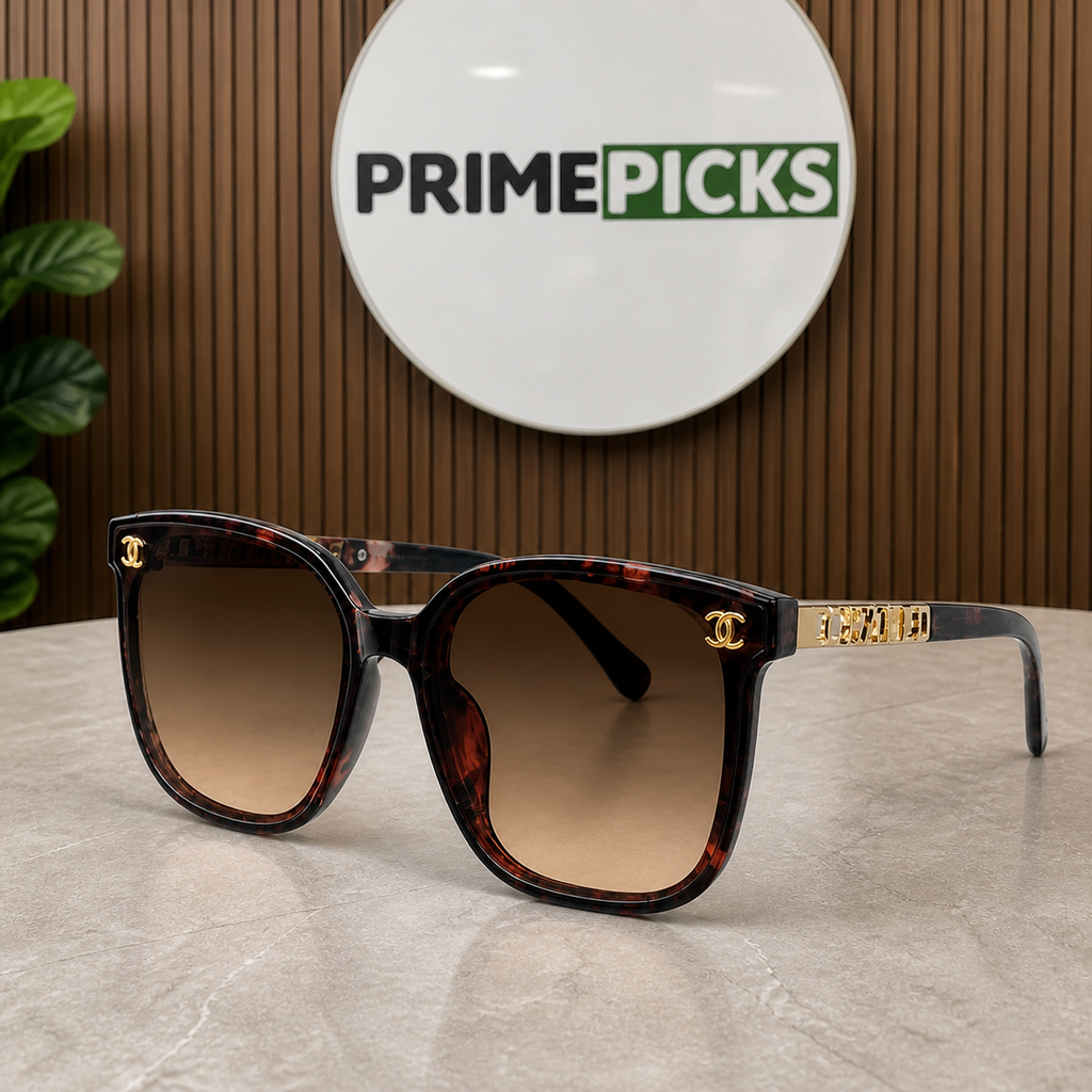 Chanel burgundy tortoiseshell butterfly sunglasses with brown gradient lenses, alternate three-quarter view