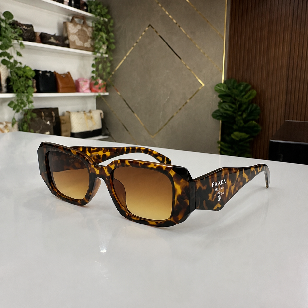 Prada Tortoiseshell and Brown Gradient sunglasses - alternate angle