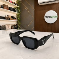 Prada Gloss Black and Dark Smoke sunglasses - front hero