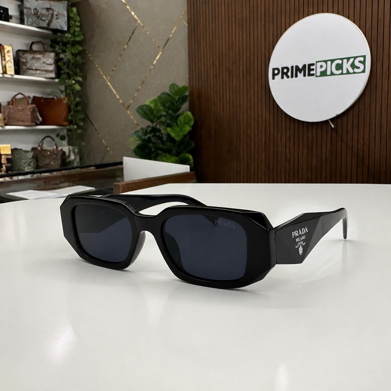 Prada Gloss Black and Dark Smoke sunglasses - additional view