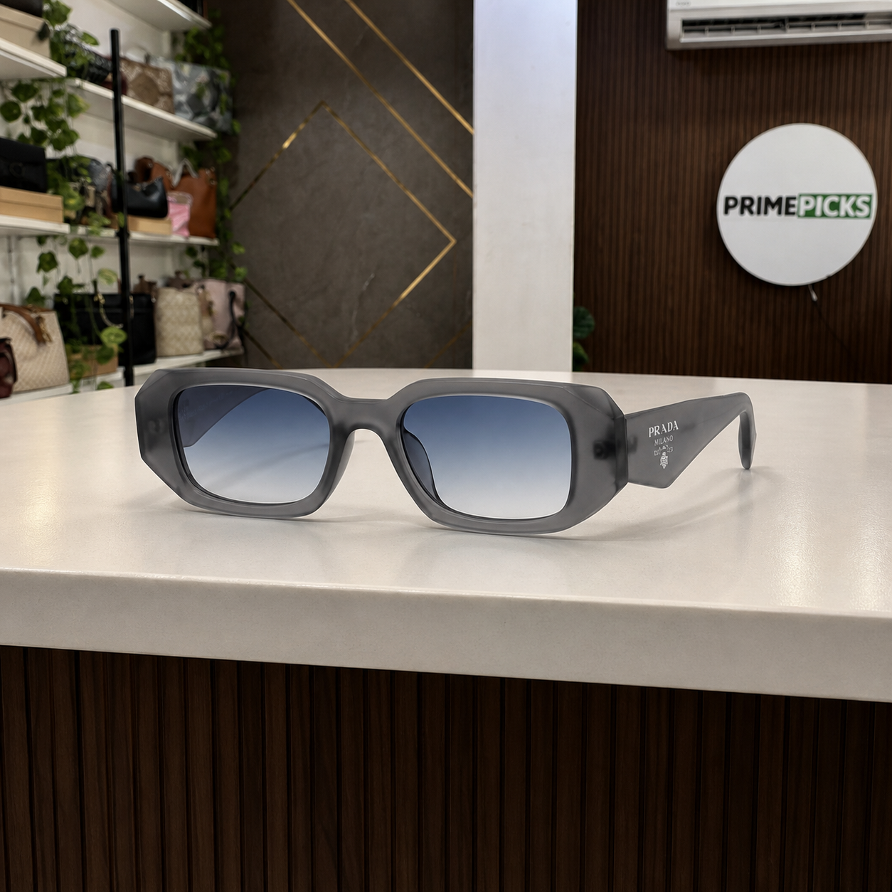 Prada Translucent Grey and Blue Gradient sunglasses - additional view