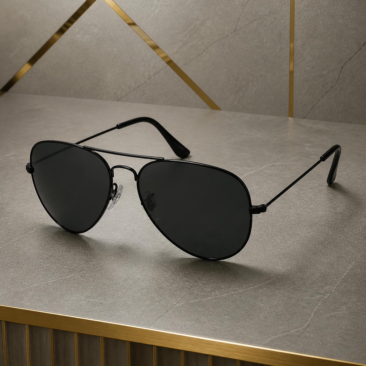 Ray-Ban unisex metal aviator sunglasses Black / Black - front hero view