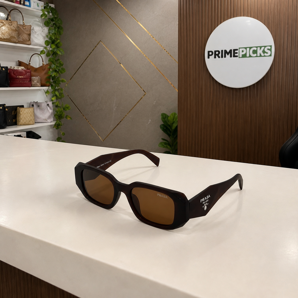 Prada Dark Brown and Brown sunglasses - office lifestyle