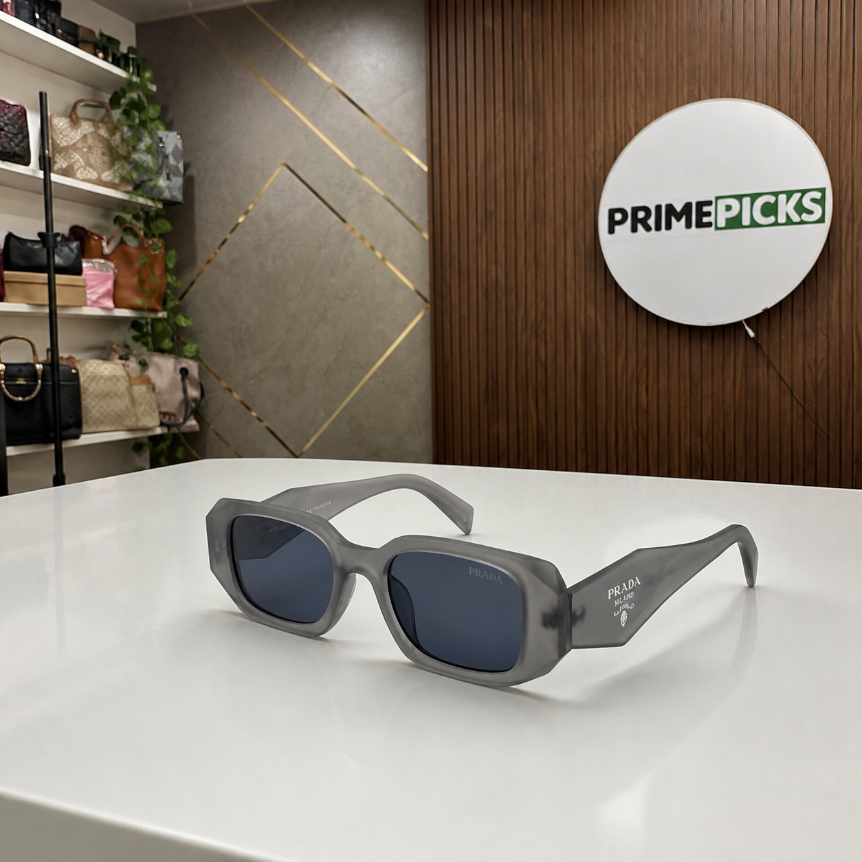 Prada Matte Grey and Blue-Grey sunglasses - additional view