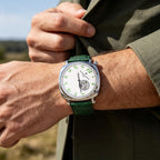 Vacheron Constantin silver white-dial green-strap watch original product photo