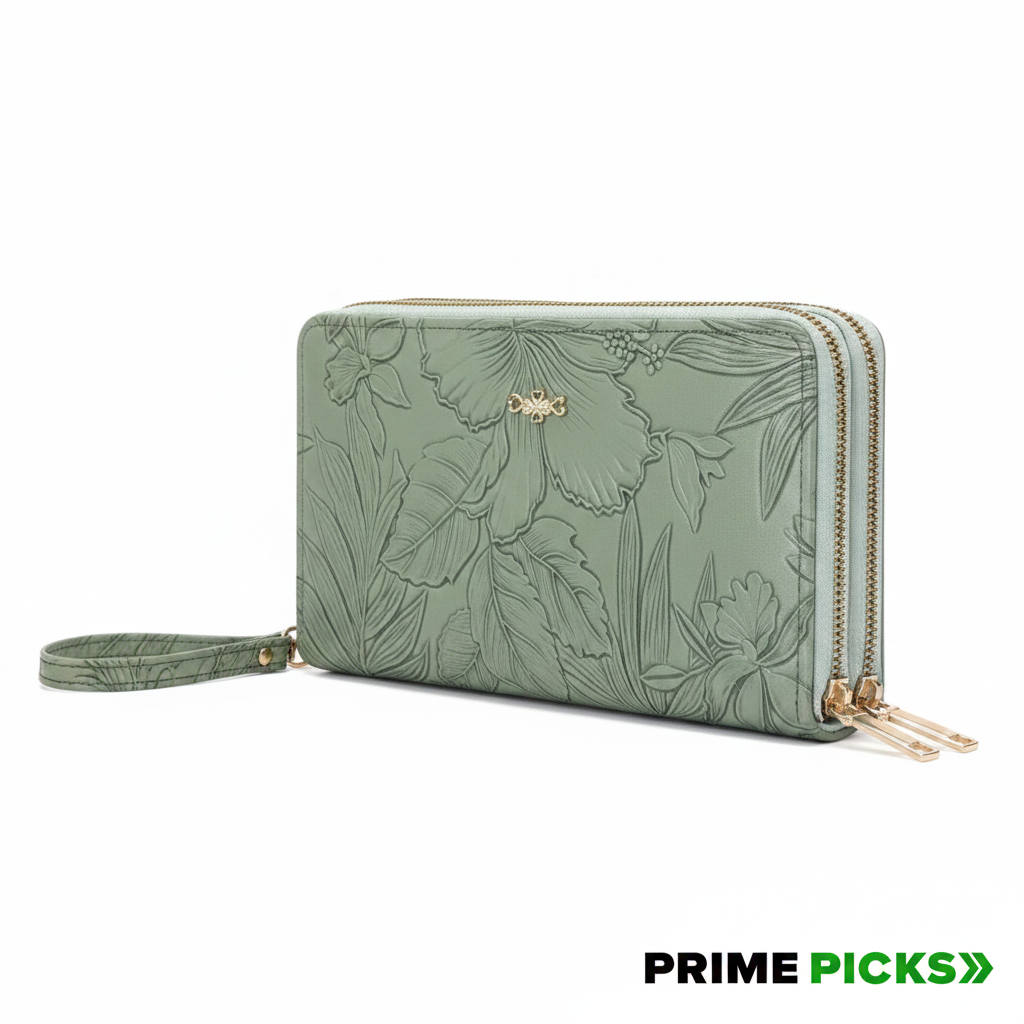 Primepicks Women’s Double zip Wallet