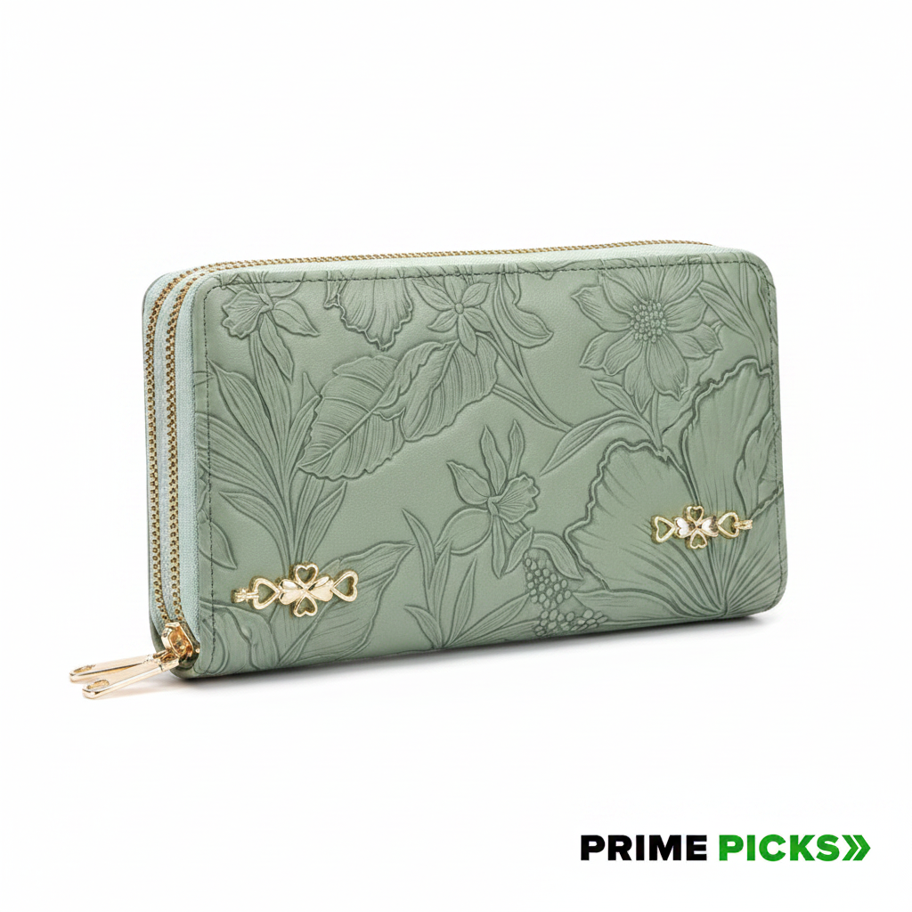 Primepicks Women’s Double zip Wallet