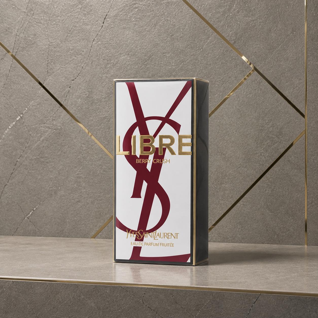 YSL Libre Berry Crush perfume box three-quarter view