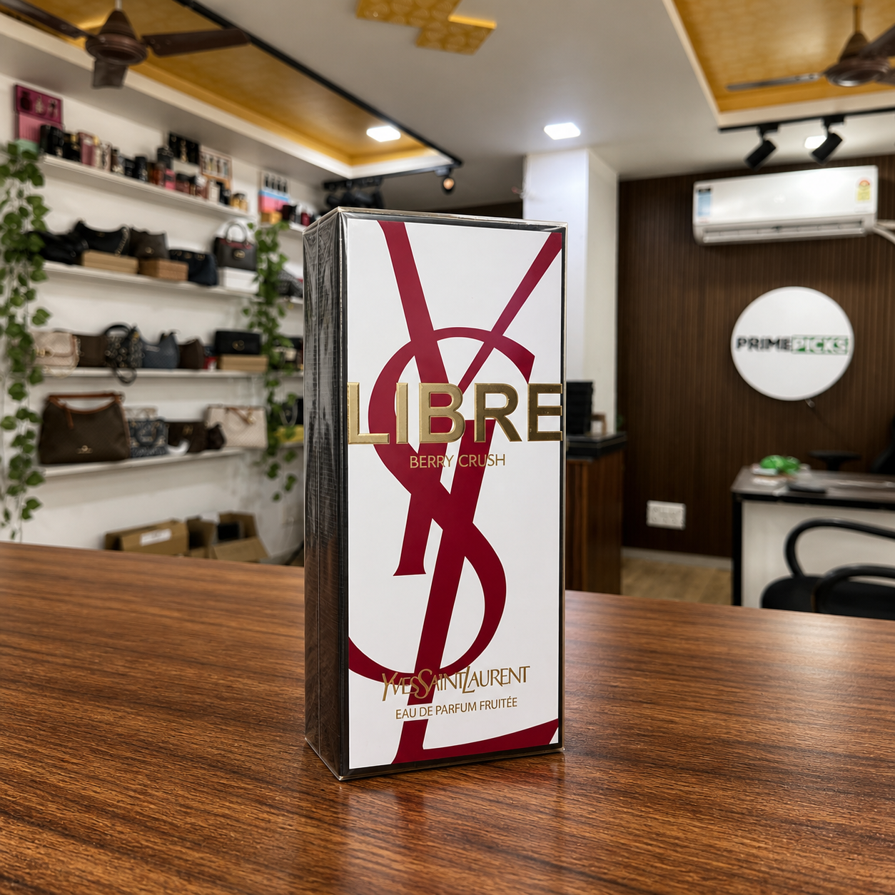 YSL Libre Berry Crush perfume in the Primepicks showroom